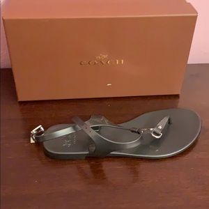 Coach metallic jelly sandals